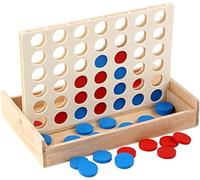 Chenquansarl-Jeux De Société Enfant, Jeu De Société Pour 2 Personnes Puissance 4 En Bois Jeu De Société Game Convient Comme Cadeau Pour Les Enfants