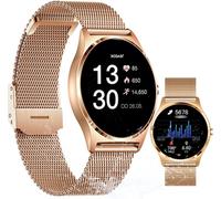 Chenquansarl-Joli Smart Watch Pour Femmes, Écran Amoled 1,3 », Ios Et Android, Capteur De Fréquence Cardiaque, 21 Modes Sport, Oxygène Du Sang, Pression Artérielle, Météo, Pile 9 Jours
