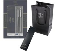 Chenquansarl-Jotter Duo Coffret Cadeau Avec Stylo À Bille Et Porte-Mine (0,5 Mm), Acier Inoxydable Avec Bordure Chromée Coffret Cadeau Avec Pochette De Marque Recharge D'encre Bleue