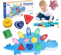 ChenQuanSarl-Jouet Bébé,11 Pièces Jeux Educatif Enfant,Dinosaure Jeu Montessori Bebe Pour Apprendre À Trier Et À Empiler, Jouets Sensoriels,Trieur De Formes Mois Cadeau Jouet Enfant 36+