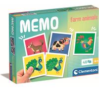 Chenquansarl-Jouet Éducatif Memo Pocket Farm Animals 48 Tiles - Pour Enfants 3-5 Ans, Fabriqué En Italie, 18316