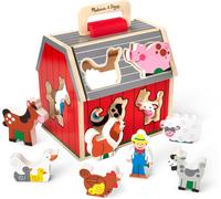 ChenQuanSarl-Jouet En Bois À Emporter, 10 Pièces De La Ferme En Bois - Jouets De La Ferme, Jouets DApprentis Pour Trier Et Pour Empiler Pour Les Tout-Petits Et Les Enfants De Plus De 2 Ans
