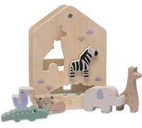 ChenQuanSarl-Jouet En Bois - Jeu De Moules - Jungle Jambo - À Partir De 1,5 An - 100% Certifié Fsc - Animaux De La Jungle