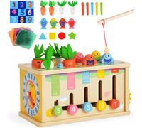 ChenQuanSarl-Jouet Montessori En Bois, Boîte À Tissus Carotte Cube D'Éveil Jeu Ferme Éducatif Cadeau Bébé 1 2 3 4 Ans Enfant Jouet Sensoriel Mixte Garçon Fille