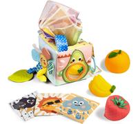 ChenQuanSarl-Jouets Bébé Boîte De Mouchoirs Jouets Montessori 0 3 6 12 Mois Bébé, Jouets De Préhension, Jouet Sensoriel Bébé Tissus Couleurs Contrastées Apprendre Jouets Sensoriels Pour Garçons Fille
