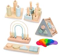 ChenQuanSarl-Jouets Montessori 2-3 Ans ¿ Set Éducatif ¿ Licette Arc-En-Ciel, Formes, Tri, Ulamki, Activité Sensorielle ¿ Jouets En Bois Pour Développement Cognitif Et Manuel