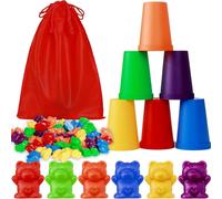 ChenQuanSarl-Jouets Pour Comptage Et Tri,67 Pièces Jouet Montessori 3 4 5 Ansjouets De Comptage Montessori Pour Enfantsm,Jeu Montessori Ours De Comptage Pour Apprendre À Compter Les Couleurs Motricit