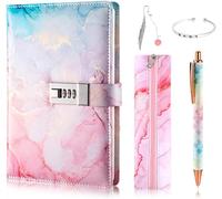 Chenquansarl-Journal Intime Avec Cadenas, Journal Intime Fille Avec Cadenas Pour Filles De 7 8 9 10 11 12 13 Ans Avec Trousse, Marque-Page Plume, Stylo, Bracelet, Carnet Secret Fille Pour Adolescente