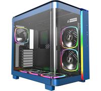 ChenQuanSarl-King 95 Pro Boîtier De Jeu Pc Atx À Double Chambre Avec Haut Débit D'Air, Panneaux Sans Outils, Avant En Verre Trempé Incurvé Robuste, Six Ventilateurs Argb Pwm Pré-Installés Avec Hub De