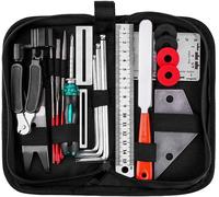 ChenQuanSarl-Kit Réparation Guitare Électrique Professionnel, Outils Entretien Complet Nettoyage Manche Guitare Réglage Truss Rod Avec Enrouleur Cordes Clé Hexagonale Et Sac Transport