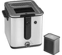 ChenQuanSarl-Kitchenminis Friteuse + Coupe-Frites, Frites Maison, Mini Friteuse, Sécurisée, Quantité D'Huile Réduite, Filtre Anti-Odeur Intégré, Température Entre 150 Et 190°C, Acier Inoxydable 04154