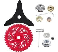 ChenQuanSarl-Lames De Débroussailleuse À Pointe En Carbure De Tungstène De 22,9 Cm X 36 Dents Et Lames De Désherbeur De 25,4 Cm X 3 Dents Avec Kit Adaptateur Universel Pour Débroussailleuse,