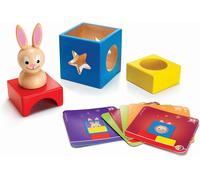Chenquansarl-Lapin Et Magicien - Jeu De Réflexion Pour Petits En Bois - 60 Défis De Différents Niveaux - 1 Joueur - Pour Enfants À Partir De 2 Ans, Jaune,Rouge