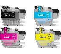 ChenQuanSarl-Lc421 Lc 421 Cartouches D'Encre Pour Lc-421 Lc421Xl Multipack Pour Brother Dcp-J1050Dw Mfc-J1010Dw Dcp-J1140Dw