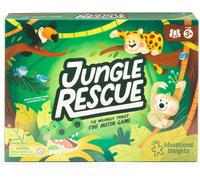 ChenQuanSarl-Learning Resources Jungle Rescue, Ensemble De Jouets Et Jeux Pour La Motricité Fine Des Enfants, 10 Animaux De La Jungle, 10 Cartes, De 1 À 2 Joueurs, Cadeau Pour Garçon Et Fille 3 4 5 6