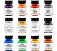 Chenquansarl-Leather Acrylic Paint Kit De 12 Kits De Peinture Acrylique Pour Personnal R Les Baskets, Chaussures, Chapeaux, Vestes, Sacs ¿ Métallique Et Nacré