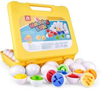 ChenQuanSarl-Lettres Oeufs Correspondants 26 Pcs Abc Alphabet Couleur Reconnaissance Trieur Puzzle Pâques Voyage Bingo Jeu Majuscule Fine Moteur Compétence Montessori Cadeau Pour Tout-Petit