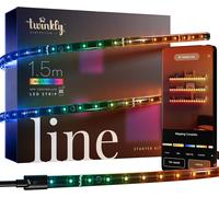 Chenquansarl-Line Starter Kit 1.5m, Bandeau Led Multicolore Magnétique Et Adhésif, Kit Avec Contrôleur Intelligent, Compatible Avec Alexa, Google Home, 16 M+ Couleurs, Contrôlé Par App, Fil Noir