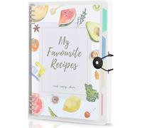 Chenquansarl-Livre De Recettes Vierge Pour Enregistrer Vos Propres Recettes Livre De Recettes Amovible À 8 Anneaux Avec 8 Intercalaires Et 4 Autocollants Pouvant Contenir Jusqu'à 272 Recettes.