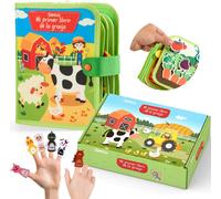 ChenQuanSarl-Livre Montessori 1 An - Busy Board En Espagnol, 20 En 1 Busy Book Activités Animaux Ferme, Cadeaux Originaux Pour Bébés 1 An, Jouets Montessori 2 Ans, Jouets Sensoriels 1 2 3 4 Ans