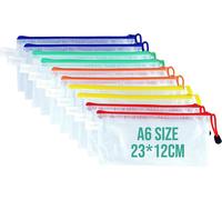 Chenquansarl-Lot De 10 Pochettes En Plastique A6 Pour Documents A6 Avec Fermeture Éclair