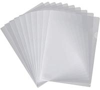 Chenquansarl-Lot De 10 Pochettes Transparentes En Plastique Transparent A4 Pour Classeurs