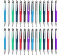 ChenQuanSarl-Lot De 100 Stylos À Bille Rétractables De Qualité Supérieure, 8 Couleurs Aléatoires, Ergonomiques Et Cultes, Antidérapants, Faciles Et Doux