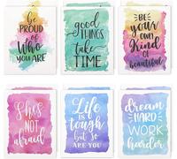 Chenquansarl-Lot De 12 Chem S De Poche Avec Citations Inspirantes 30,5 X 23,5 Cm Multicolore