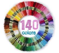 Chenquansarl-Lot De 140 Écheveaux De Fil À Broder De Qualité Supérieure Avec Coton Pour Point De Croix, Bracelet, Fil Artisanal, Fil À Broder Aromatique