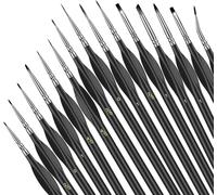 Chenquansarl-Lot De 15 Pinceaux De Peinture De Détail, Pinceaux Fins Avec Poignées Triangulaires, Pinceaux Miniatures D'artiste Pour Détails Fins, Peinture Artistique, Modèles, Huile Acrylique, Ongle