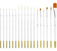 Chenquansarl-Lot De 18 Mini Pinceaux Miniatures Fins Pour Peinture Sur Tissu, Vi De Citadel, Figurine Acrylique, Aquarelle, Peinture À L'huile