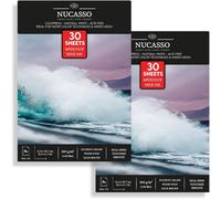 Chenquansarl-Lot De 2 Blocs De Papier Aquarelle ¿ A4 X 30 Feuilles ¿ Blanc Naturel 300 G/M² ¿ Qualité Étudiante, Pressé À Froid, Carnet De Croquis À L'eau Relié À La Colle Pour Supports Humides, Secs