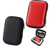 Chenquansarl-Lot De 2 Val S De Jeu De Cartes, Mini Voyage, Portable, Sac De Rangement, Pour Jeux En Plein Air Ou Jeu De Cartes De Fête (Rouge, Noir)