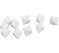 Chenquansarl-Lot De 20 Dés Blancs À Huit Faces, Vierges Et Personnalisables Pour Les Jeux De Société, L'enseignement Des Mathématiques Et Les Événements Festifs