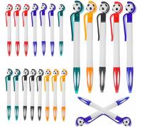 Chenquansarl-Lot De 20 Stylos À Bille Rétractables En Forme De Ballon De Football, 14 Cm, Pointe Fine De 1 Mm, Stylos D'écriture Avec Pr En Main Douce Pour L'école, Le Bureau, Les Fêtes De Football