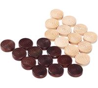 ChenQuanSarl-Lot De 24 Pièces De Jeu De Dames, Jeu De Backgammon, Jeu D'Échecs, Jeu De Société, Jeu De Dames Empilable En Bois