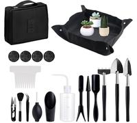 ChenQuanSarl-Lot De 28 Mini Outils De Jardinage - 50 X 50 Cm - Tapis De Jardinage Étanche - Tapis De Rempotage Pour Plantes - Avec Sac De Rangement Pour L'Intérieur Et L'Extérieur