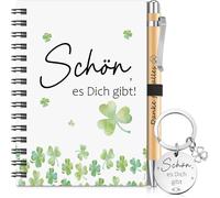 Chenquansarl-Lot De 3 Cadeaux De Remerciement Pour Collègues Comprend 1 Carnet À Spirales, 1 Stylo À Bille Et 1 Porte-Clés Cadeau D'adieu Pour Les Collègues Qui Changent De Travail Pour Noël