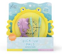 ChenQuanSarl-Lot De 3 Instruments Sensoriels Pick Up Pals, Avec Secoueur, Pincettes Et Bros , Jeu Pour Enfants De 18 Mois D'Âge, Aide Au Développement Sensoriel Et Cognitif En Silicone Médical