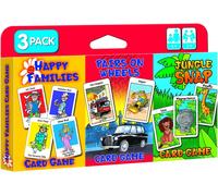 Chenquansarl-Lot De 3 Jeux De Cartes Pour Enfants ¿ Jungle Snap, Paires Sur Roues Et Familles Heureuses, Très Amusant Pour Les Enfants De 4 Ans Et Plus