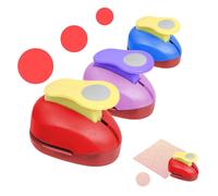 Chenquansarl-Lot De 3 Perforatrices De 9 Mm, 15 Mm, 25 Mm, Couleurs Aléatoires, Portables, Faites À La Main, Pour Décoration, Cartes, Albums Photo, Artisanat, Découpe, Livres, Cartes De V?Ux (Cercle)