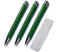 Chenquansarl-Lot De 3 Stylos À Bille Spicker Kuli Avec Feuille De Triche Pour Examens, Examens, Étudiants, Étudiants À L'école, Au Baccalauréat - Vert