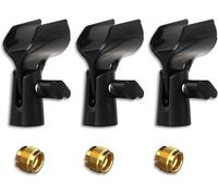 ChenQuanSarl-Lot De 3 Supports De Microphone Universels, Clip De Microphone Réglable Flexible Avec Vis En Cuivre Pour Microphone Filaire Sans Fil