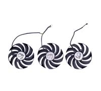 ChenQuanSarl-Lot De 3 Ventilateurs De Carte Graphique De Rechange Compatibles Avec Msi Geforce Rtx 3070 Suprim (X) 8G (Lhr), 3070 Ti Suprim (X) 8G, Pld10010B12Hh, 2 Roulements À Billes, 95 Mm