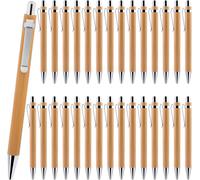 Chenquansarl-Lot De 30 Stylos À Bille Ergonomiques En Bambou De Qualité Supérieure Pour L'écriture, Le Journal, L'école, Les Fournitures De Bureau, Les Cadeaux De Rem De Diplôme