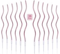 Chenquansarl-Lot De 36 Bougies D'anniversaire En Spirale Or Rose - Bougies D'anniversaire Pour Enfants - Bougies Pour Gâteau - Bougies Merveilleuses Pour Anniversaire - Décoration De Fête De Mariage