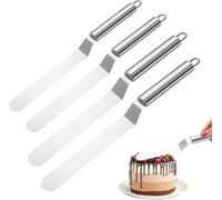 Chenquansarl-Lot De 4 Spatules À Tarte D'angle De 15,2 Cm Et 20,3 Cm - Décoration De Gâteau Préc Pour La Pâtisserie Et La Décoration De Tartes - Idéal Pour Les Boulangers Professionnels Et Amateurs