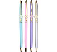 Chenquansarl-Lot De 4 Stylos À Bille Tendance Trèfle À Quatre Feuilles, Stylo D'écriture Lisse, Idéal Pour Planificateur, Journal, Bureau Et École, Multicolore B