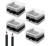 Chenquansarl-Lot De 4 Taille-Crayons Avec Compartiments, Taille-Crayon Pour Crayons De Khôl, Taille-Crayon Avec Boîte Pour Crayons Fins Et Fins, Taille-Crayon Épais Et Fins, Taille-Crayon Épais Et Cr