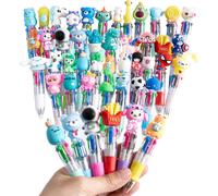 Chenquansarl-Lot De 40 Stylos À Bille Multicolores Mignons Tout En Un, Ensemble De Stylos 4 En 1 Pour Enfants, Stylo Animal De Dessin Animé, Cadeau De Fête Pour Enfants, Cadeau De Classe